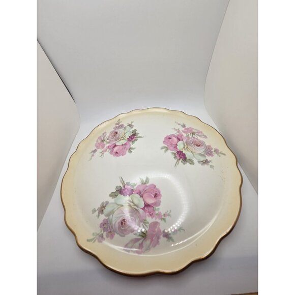 Vintage Old Foley Plate 10.75" Harmony Rose Platter James Kent Dish Roses & Gold - Picture 5 of 8